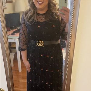 Mesh midi floral embroidery dress from Torrid